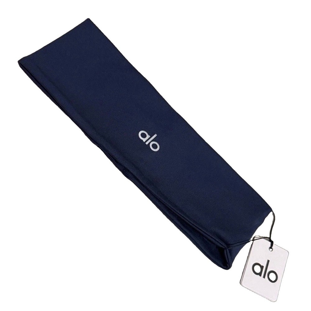 Alo Performance Conquer Headband Navy Blue Brand New With Tags